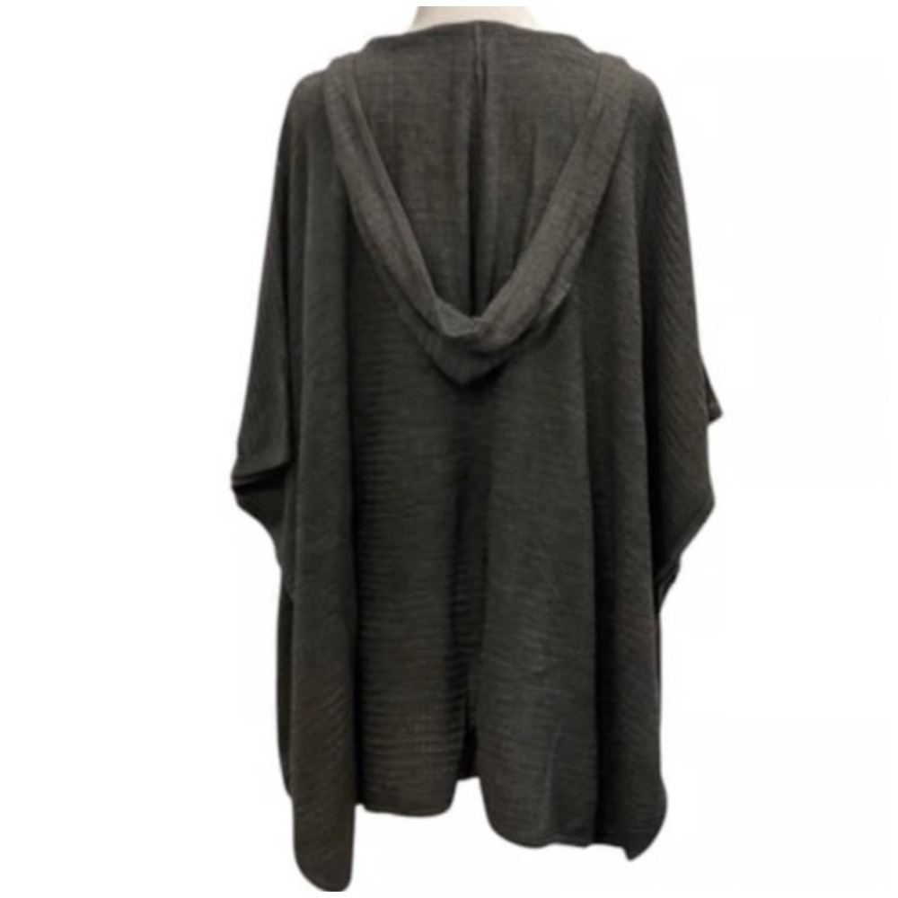 A Pea in the Pod Maternity Charcoal Gray Hooded Poncho Sweater Knit Size XS/S